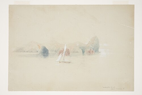 Wellington Head, Great Barrier Id., 1853, Charles Heaphy