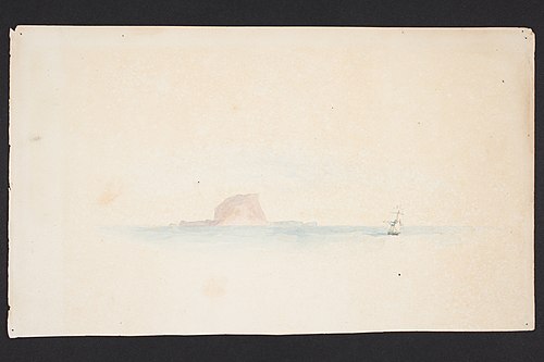 Untitled. [Island with ship], 1850, Charles Heaphy