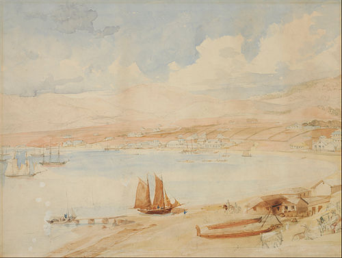 Wellington Harbour, N.Z., 1841, Charles Heaphy