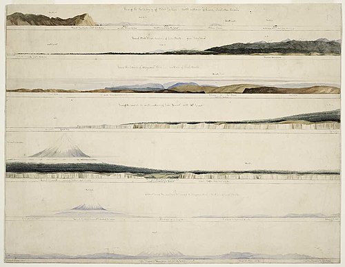 View of the rocks laying off Point Jackson - North entrance of Queen Charlotte's Sound, 1840, Charles Heaphy