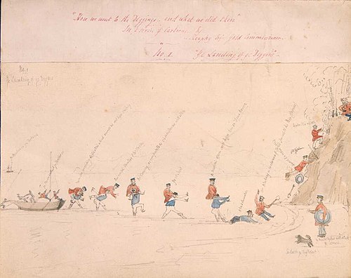 Ye landing of ye diggers, 1852, Charles Heaphy