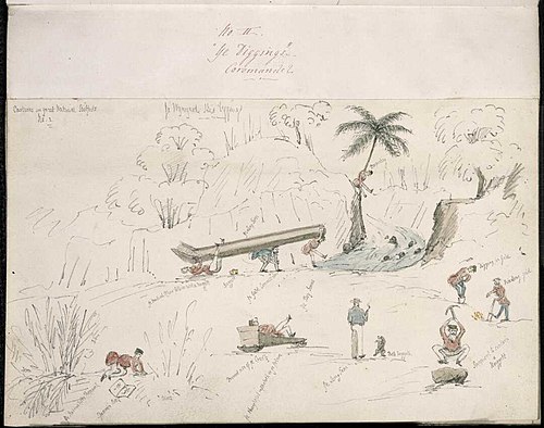 Ye diggings - Coromandel, 1852, Charles Heaphy