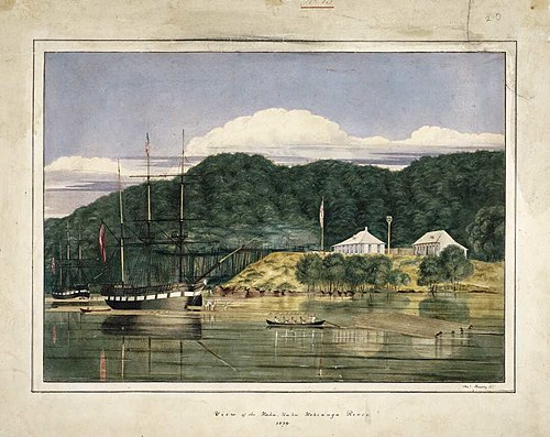 View of the Kahu-Kahu Hokianga River [December] 1839, 1839, Charles Heaphy