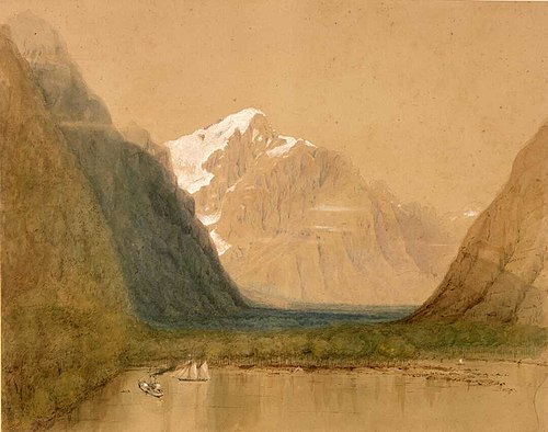 Harrison's cove, Milford Sound., 1874, Charles Heaphy