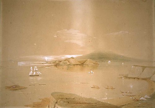 Browns Id. & Rangitoto. No. 4, 1850, Charles Heaphy