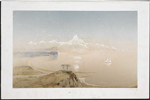 Mt Cook, Greenstone country, Middle Id. [1846], 1846, Charles Heaphy