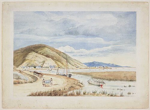 [View of Nelson foreshore]., 1845, Charles Heaphy