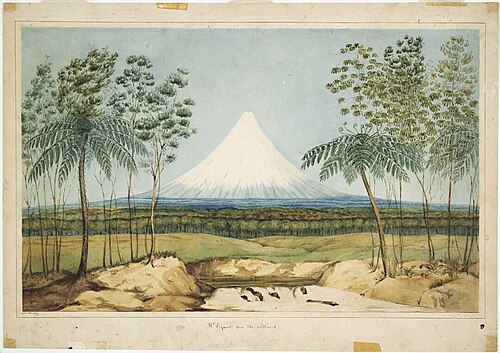 Mt Egmont from the southward. [September? 1840], 1840, Charles Heaphy