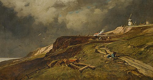 Sur la cote normande, 1865, Charles Hoguet