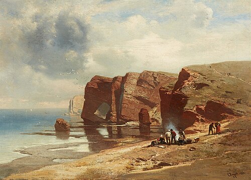 Coastal Landscape of Helgoland, 1856, Charles Hoguet