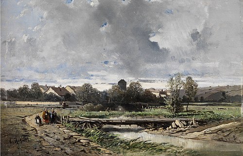 A Village in Normandy, 1870, Charles Hoguet
