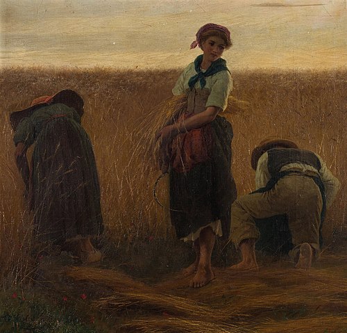 The hay harvest, 1911, Carlo Ademollo