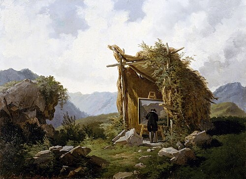Artists in countryside, 1857, Carlo Ademollo