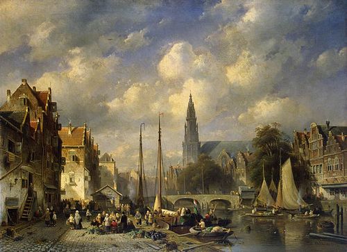 Urban Landscape, 1856, Charles Leickert