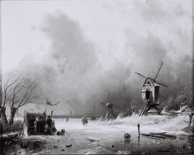 Winterlandschap, 1860, Charles Leickert