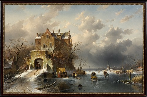 Wintergezicht, 1865, Charles Leickert