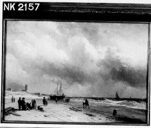 Strand met schepen en vissers, 1869, Charles Leickert