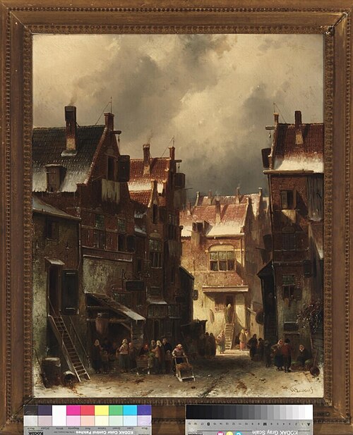 Cityscape in Winter, 1860, Charles Leickert