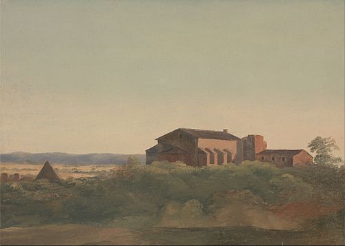 A View of the Church of S. Sabina and the Pyramid of Cestius, Rome, 1825, Charles Lock Eastlake