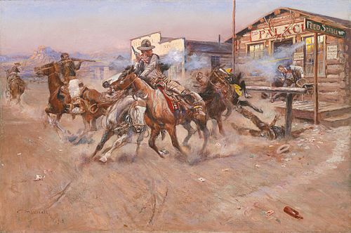 Smoke of a .45, 1908, Charles Marion Russell