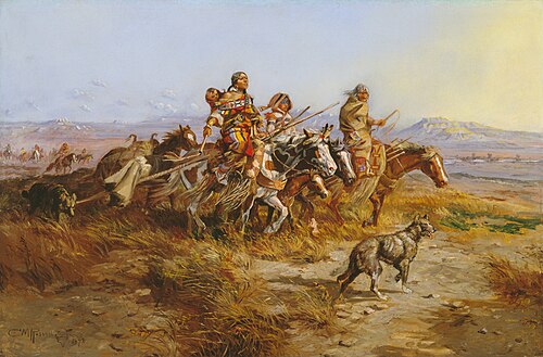 Indian Women Moving, 1898, Charles Marion Russell