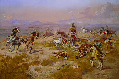 The Death Song of Lone Wolf, 1901, Charles Marion Russell