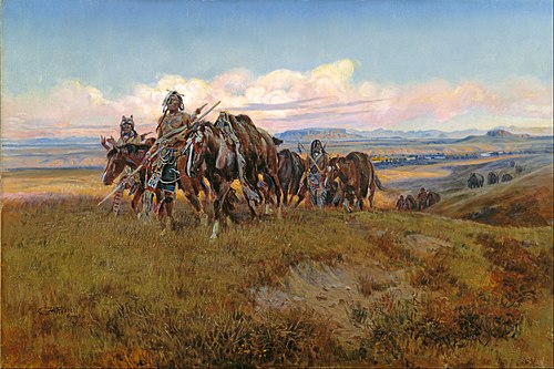 In the Enemy's Country, 1921, Charles Marion Russell