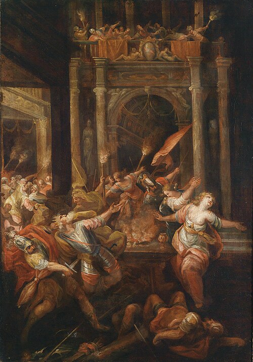 Tod des Königs Priamos, 1706, Andrea Celesti