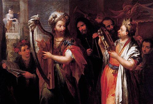 King David Playing the Zither, 1650, Andrea Celesti