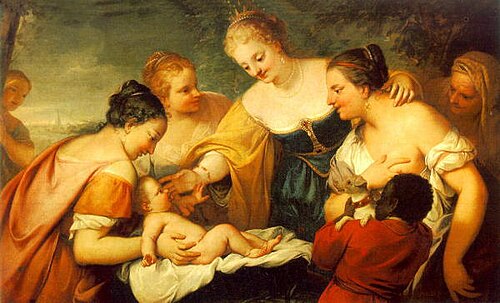 Moses saved from the water, 1700, Andrea Celesti