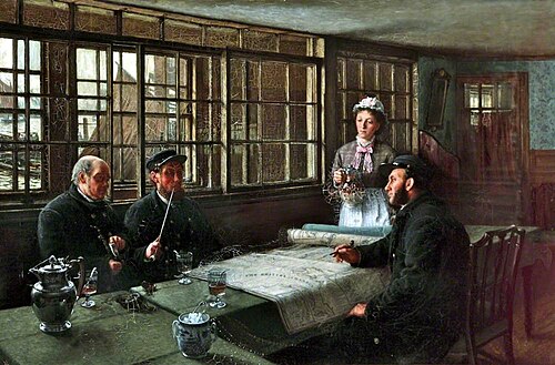 A Nautical Argument, 1877, Charles Napier Hemy
