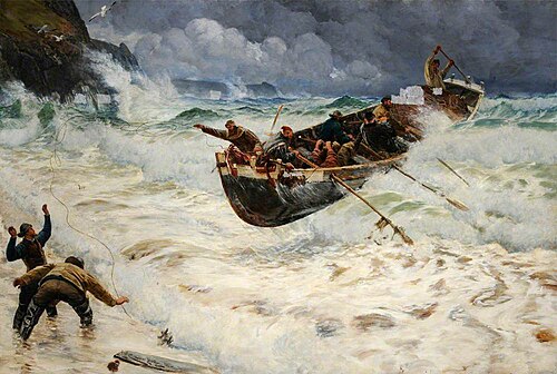 How the Boat Came Home, 1886, Charles Napier Hemy