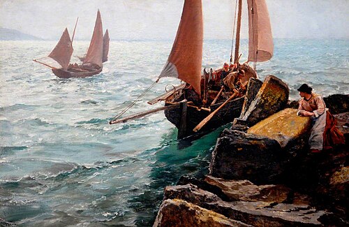 Trawling, 1890, Charles Napier Hemy