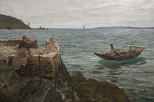 Shrimper's Daughter, Falmouth, 1892, Charles Napier Hemy