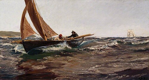A Plymouth Hooker, 1910, Charles Napier Hemy