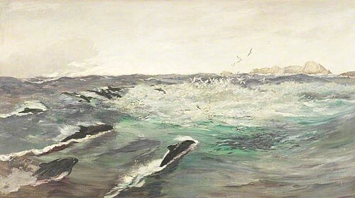 Porpoises Chasing Mackerel, , Charles Napier Hemy