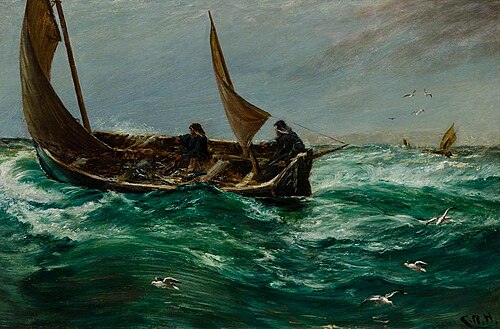 Fisherman on the Way Home, , Charles Napier Hemy