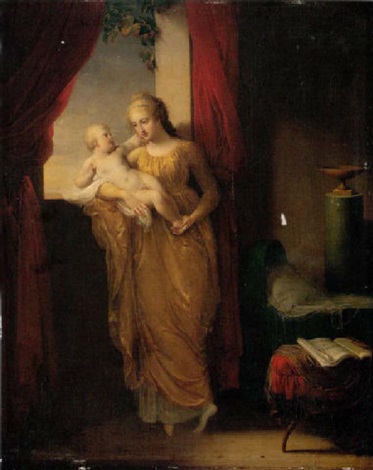 Le Bonheur d'une mère, 1796, Charles Paul Landon