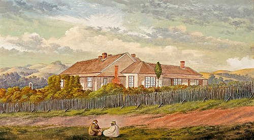 Government House, Auckland, 1848, Charles de Thierry