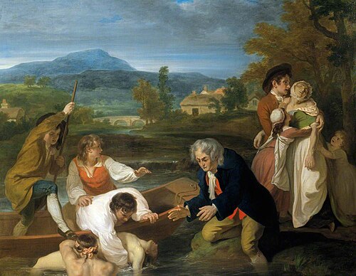Young Man Lifted from a River, Apparently Drowned, 1787, Robert Smirke
