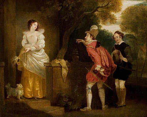 'The Merry Wives of Windsor', Act I, Scene 1, Anne Page Inviting Master Slender to Dinner, , Robert Smirke