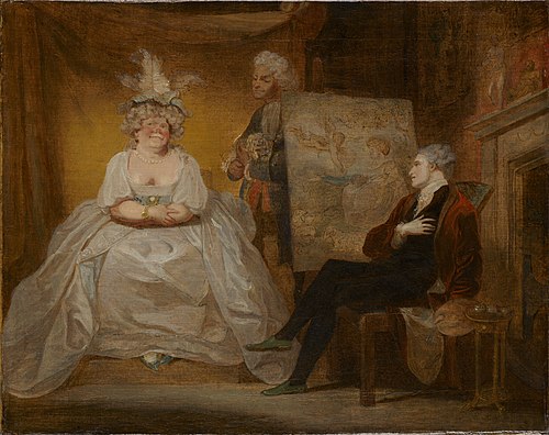 A Scene from 'Taste' a Play by Samuel Foote, 1750, Robert Smirke