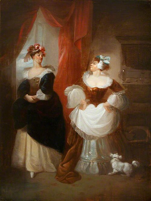 The Rival Waiting Women, 1808, Robert Smirke