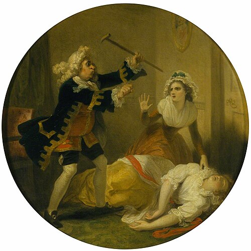 A Scene from 'The Busybody' by Mrs Centlivre née Susanna Carroll (1709), 1807, Robert Smirke
