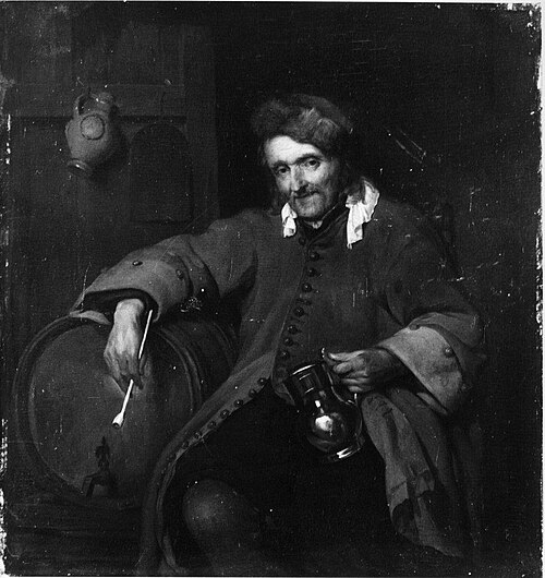 De oude drinker (naar Gabrïel Metsu), 1837, Charles Van Beveren