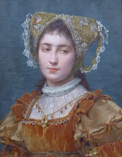 Portrait d'une dame, 1880, Émile Villa