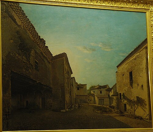 Ancienne cour du Château de Ribiers, 1885, Joséphine Arnaud