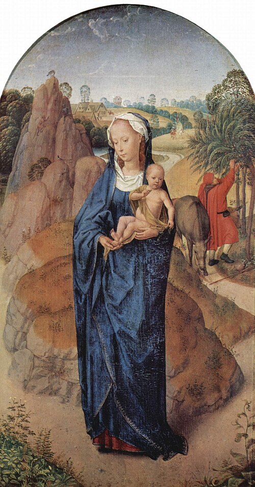 Repos pendant la fuite en Égypte, 1470, Hans Memling