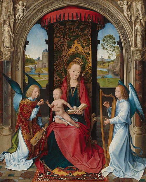 Madonna and Child with Angels, 1479, Hans Memling