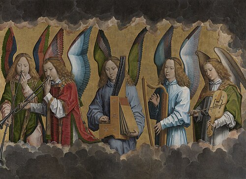 Anges musiciens, 1480, Hans Memling